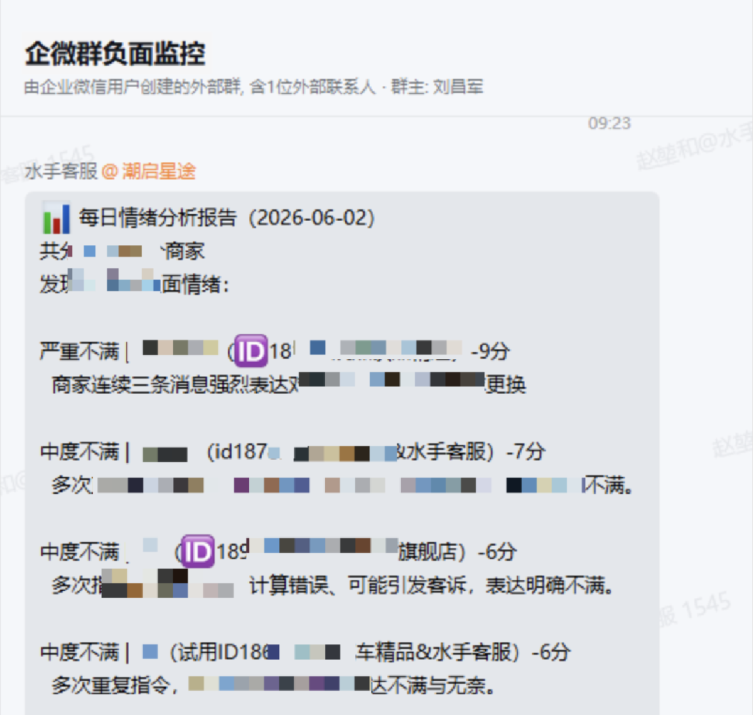 水手客服规则雷达与客服响应机制示意图
