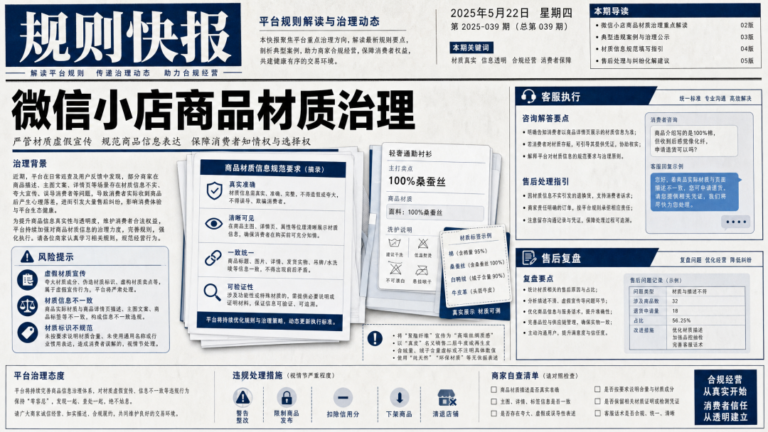 【深度解读】微信小店【商品材质】材质虚假宣传治理